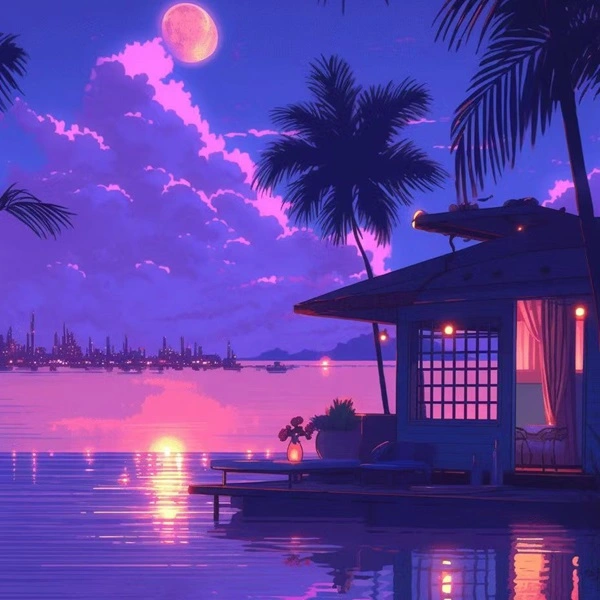 avatar buồn lofi hoàng hôn