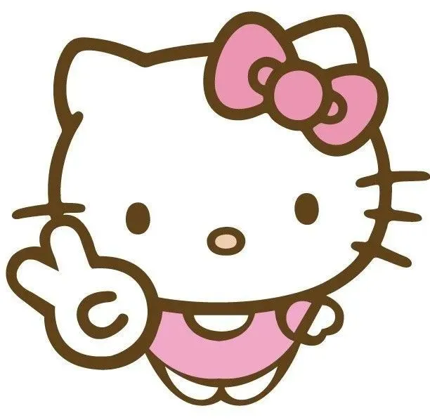 Có một chú mèo con với cây cung màu hồng trên đầu