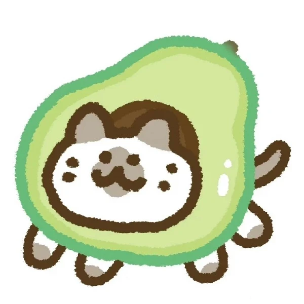 Một con chó săn Sloth Sloty avatar quả bơ cute