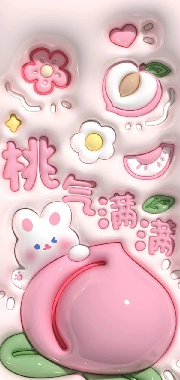 Avatar màu hồng cute kiểu hoạt hình Nhật Bản