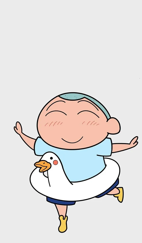 Có một hình ảnh hoạt của người phụ nữ đang cầm con vịt
