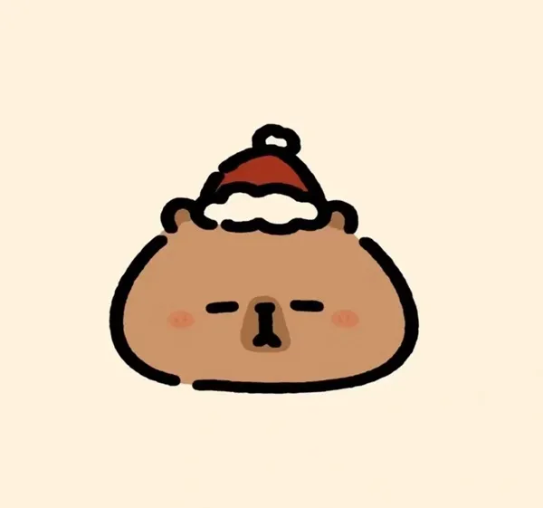 Có một bản vẽ của con gấu teddy đội mũ ông già noel