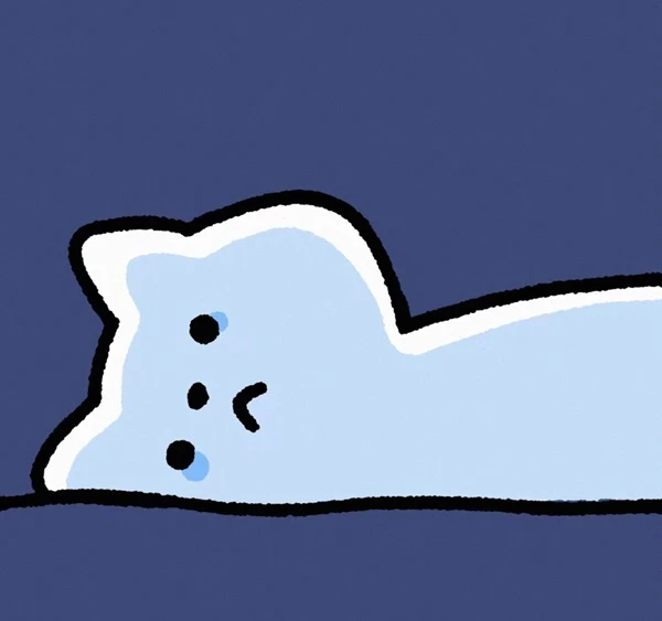 một con gấu Bắc cực nằm xuống đất crying meme