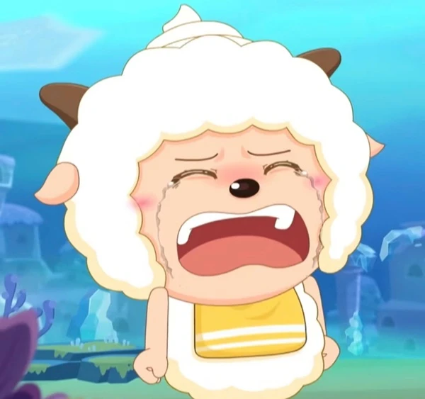 một nhân vật hoạt hình với mái tóc trắng và áo sơ mi màu vàng crying meme