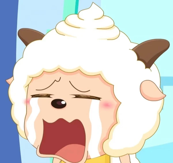một nhân vật hoạt hình với mái tóc trắng và áo sơ mi màu vàng crying meme