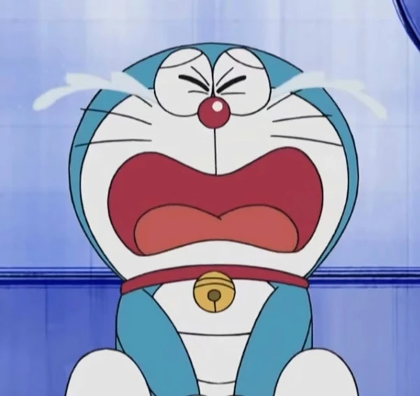 Một nhân vật hoạt hình với một nụ cười lớn crying meme