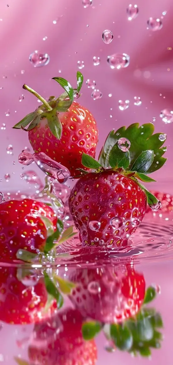 Dâu tây bởi - nước - Dâu hình dâu tây cute - Splash - By - The - Water - Strawberry - Splash