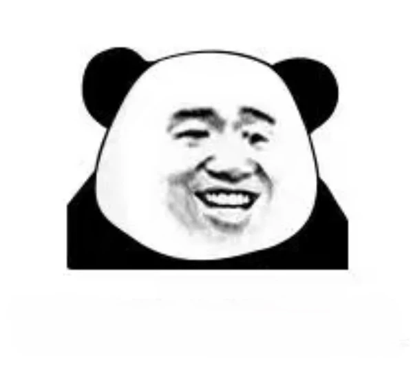 Một con gấu mặt với một nụ cười gấu trúc meme