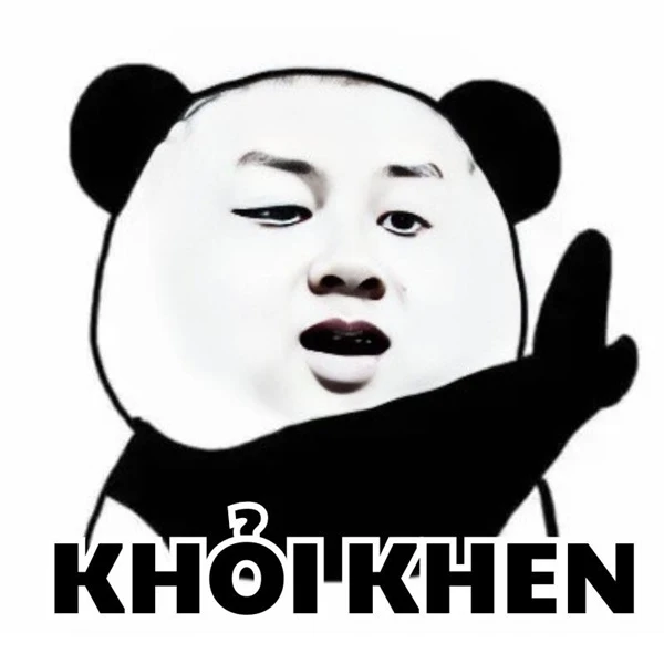 một con gấu trúc với những từ 'hoken' gấu trúc meme