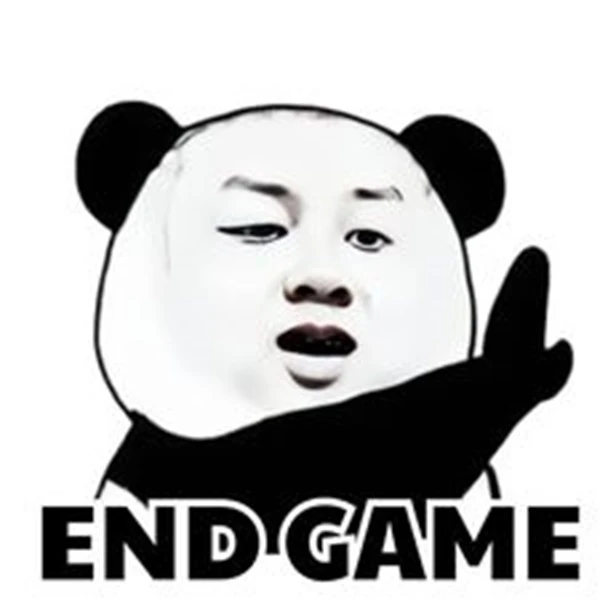 Trò chơi kết thúc - Nhãn dán Panda gấu trúc meme