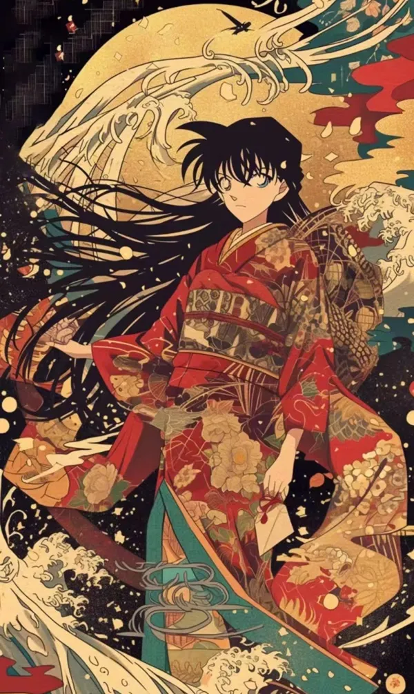 Hình nền conan Một người phụ nữ trong Kimono