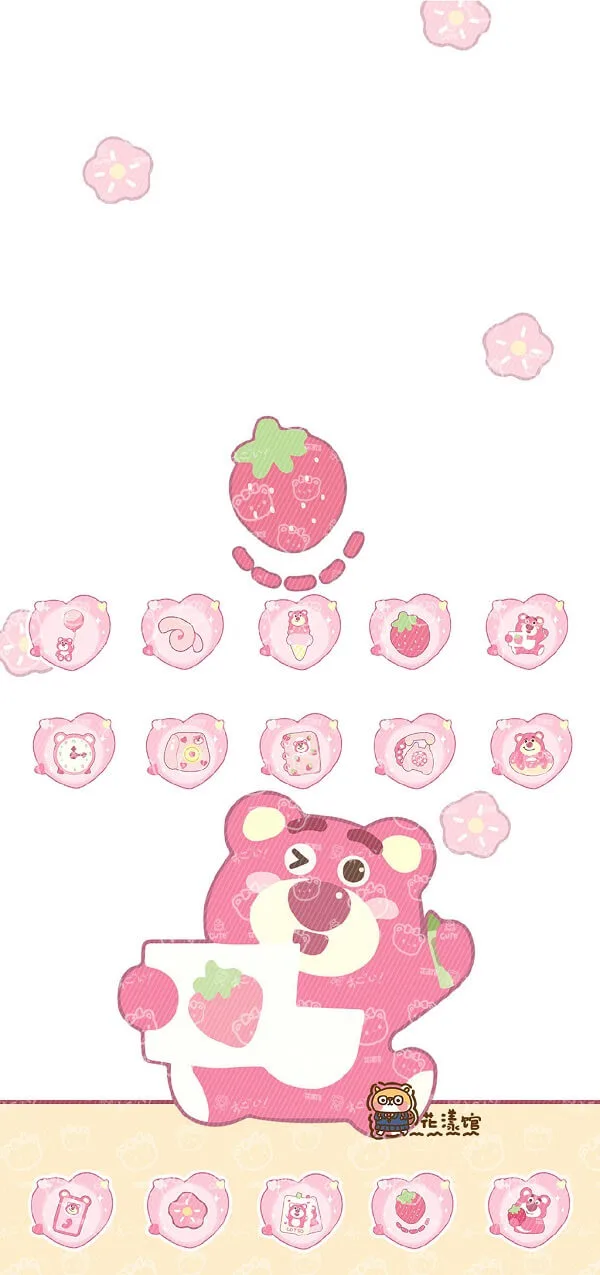 Hình nền điện thoại gấu dâu Lotso hoạt hình ngộ nghĩnh
