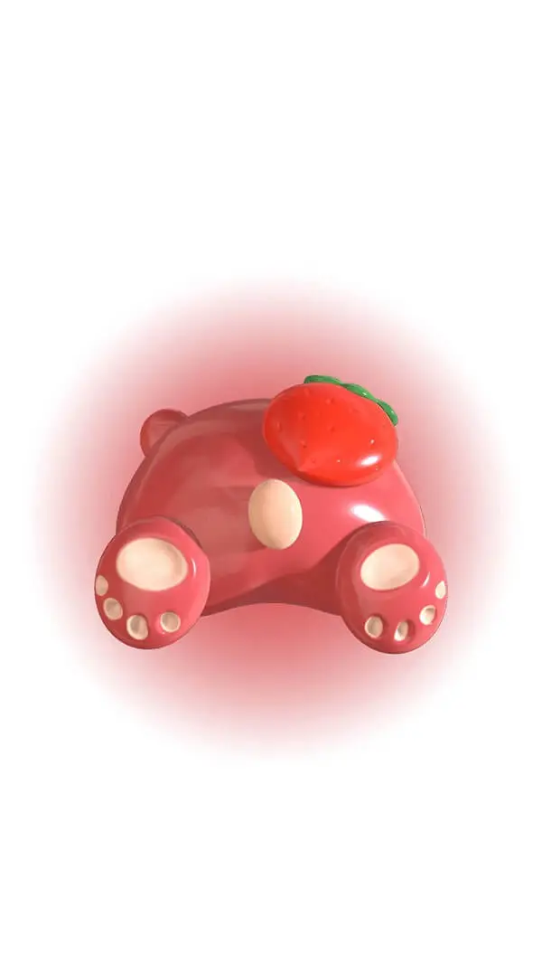 Hình nền điện thoại gấu dâu Lotso kết hợp nền tím pastel