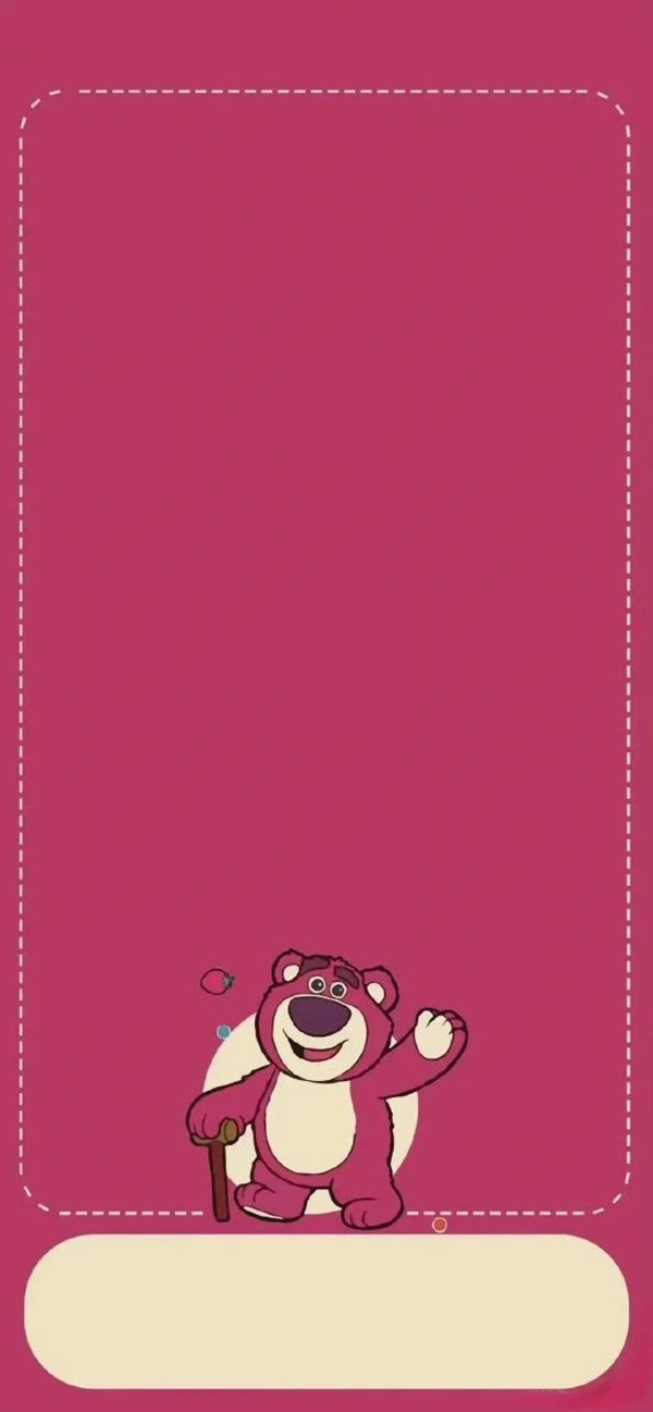 Hình nền điện thoại gấu dâu Lotso phong cách vintage