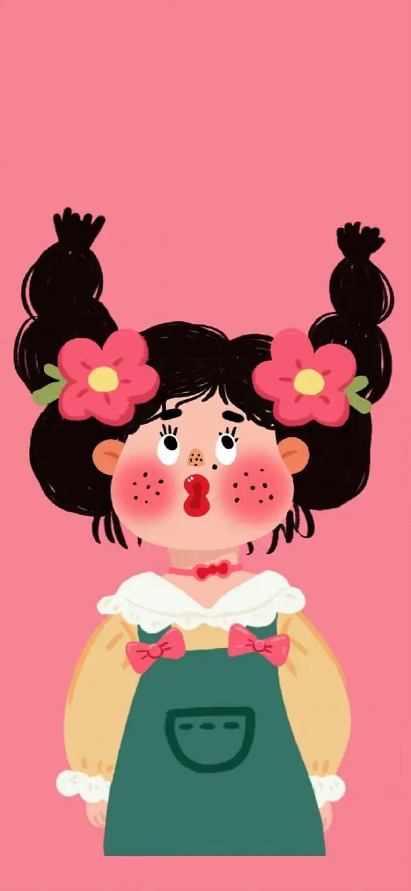 Hình nền điện thoại màu hồng cute phong cách tối giản