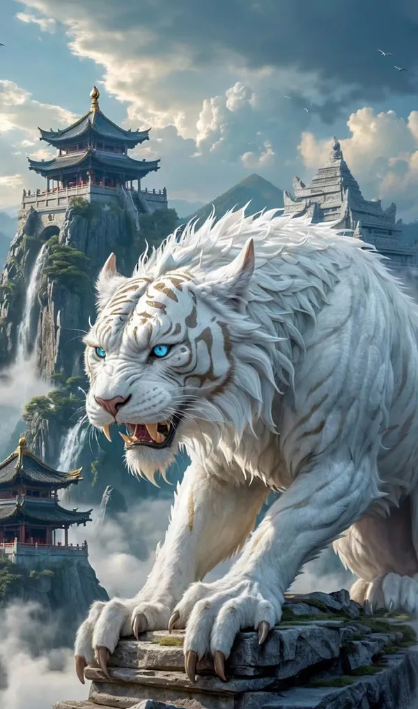 Hình hình nền hổ 3D nền màu trắng Tiger Wallpapers