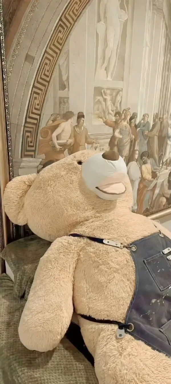 Một con gấu Teddy hình nền màu nâu cute lớn