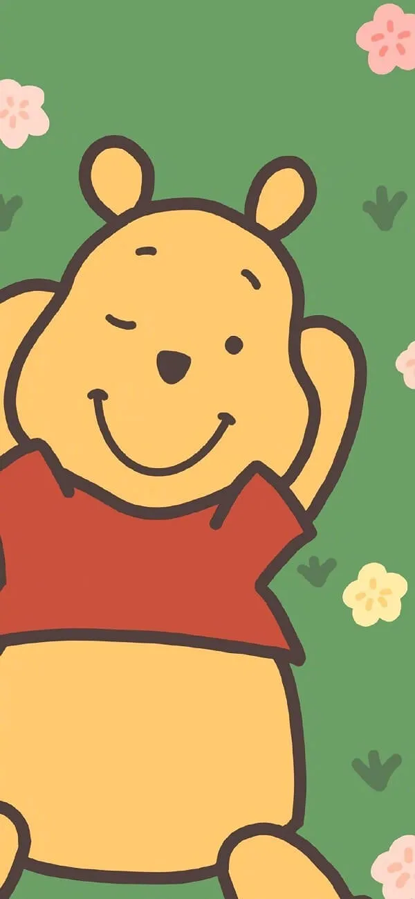 Hình nền winnie the pooh hình nền màu xanh lá cây iphone