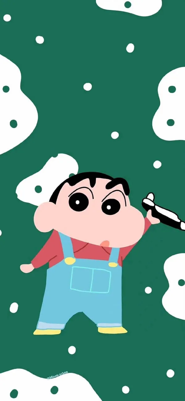Một nhân hình nền màu xanh lá cây vật hoạt hình với một cây bút trong tay