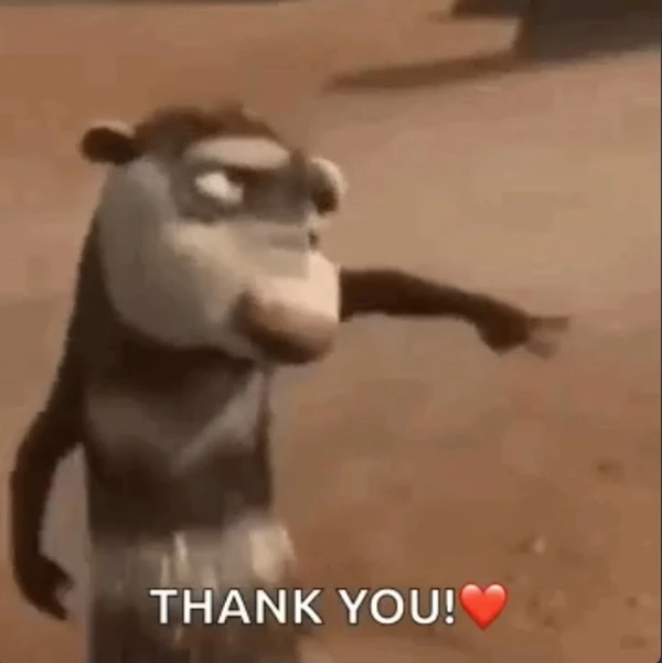 Một con chó nhỏ đang đứng trong bụi bẩn meme cảm ơn