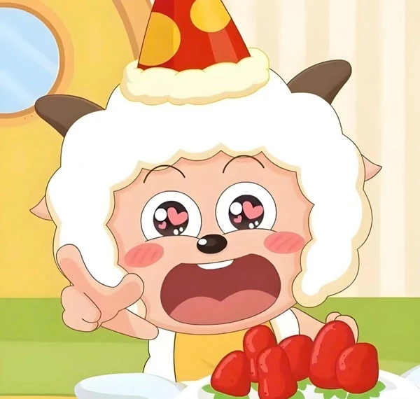 Một nhân vật hoạt hình đội mũ ông già Noel và cầm một đĩa thức ăn meme happy birthday