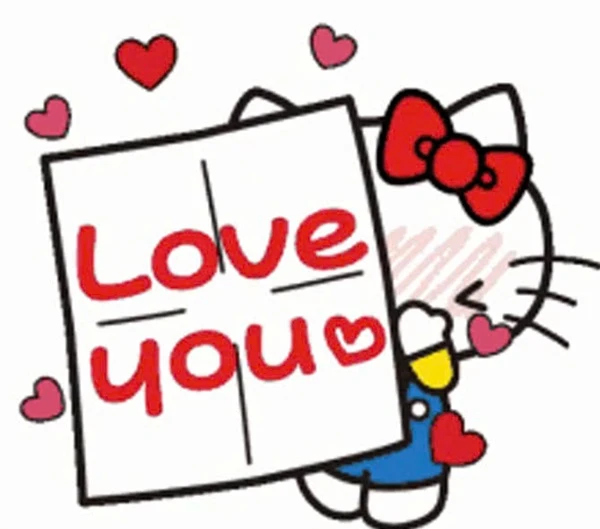 Hello Kitty yêu bạn meme ngại