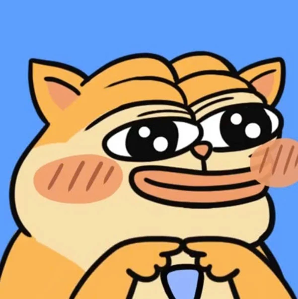 một con mèo hoạt hình với một chiếc cà vạt và một chiếc cà vạt meme ngại