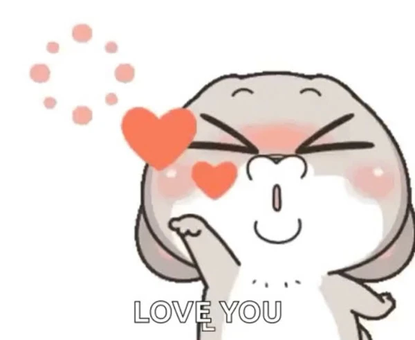 một nhân vật hoạt hình với một trái tim trên ngực anh ấy meme tình yêu