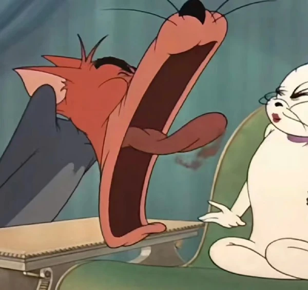 Một con mèo và một con mèo ngồi trên ghế (tag: meme tom and jerry)