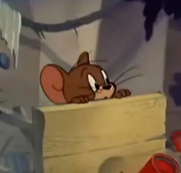 meme tom and jerry - Một nhân vật hoạt hình đang ngồi trên một gờ