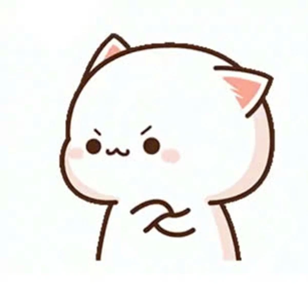 một bản vẽ của một con mèo với biểu cảm buồn meme tức giận