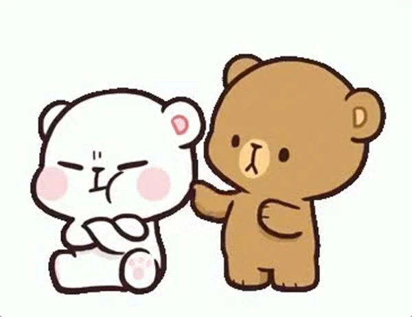 Một con gấu hoạt hình và một con gấu ôm meme tức giận