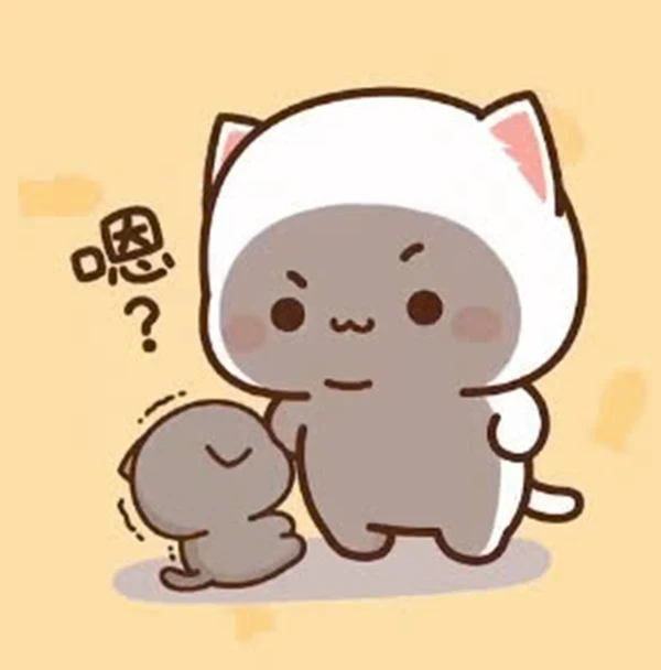 Một con mèo hoạt hình với một con thú nhồi bông meme tức giận