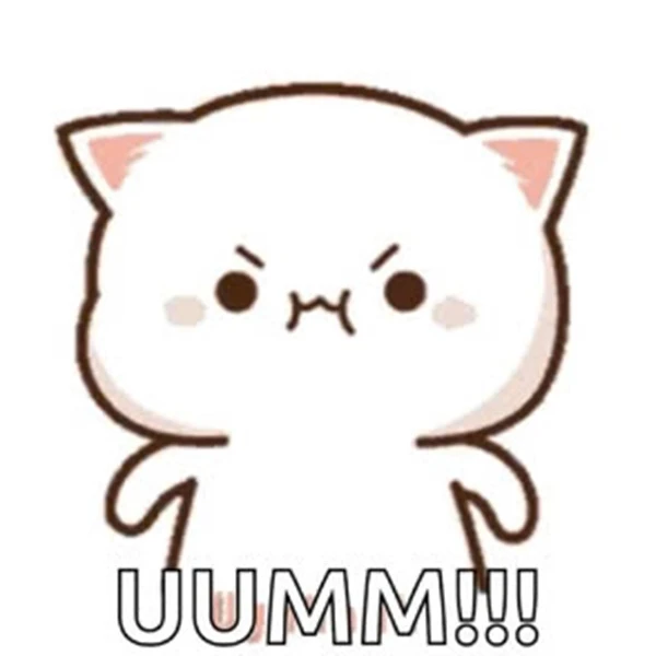 Một con mèo trắng với các từ yuu meme tức giận
