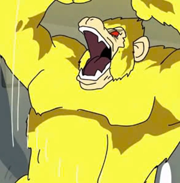 một nhân vật hoạt hình với một cái miệng lớn và một nụ cười lớn meme tức giận