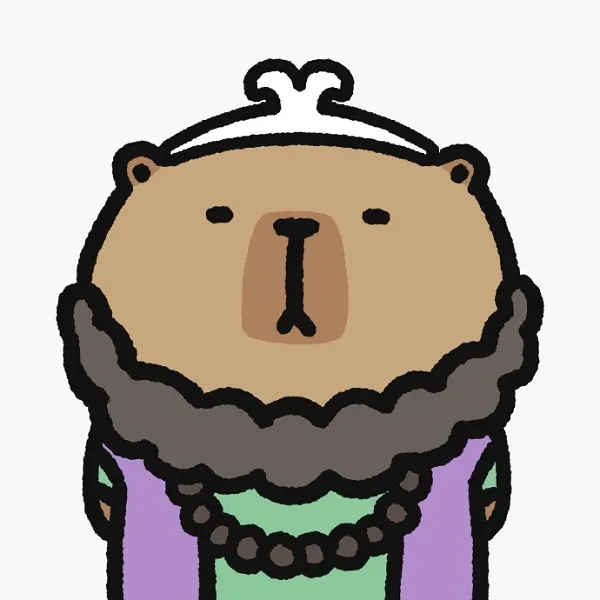 Một hình ảnh avatar Capybara cute gấu nâu mặc áo sơ mi màu tím và xanh lá cây
