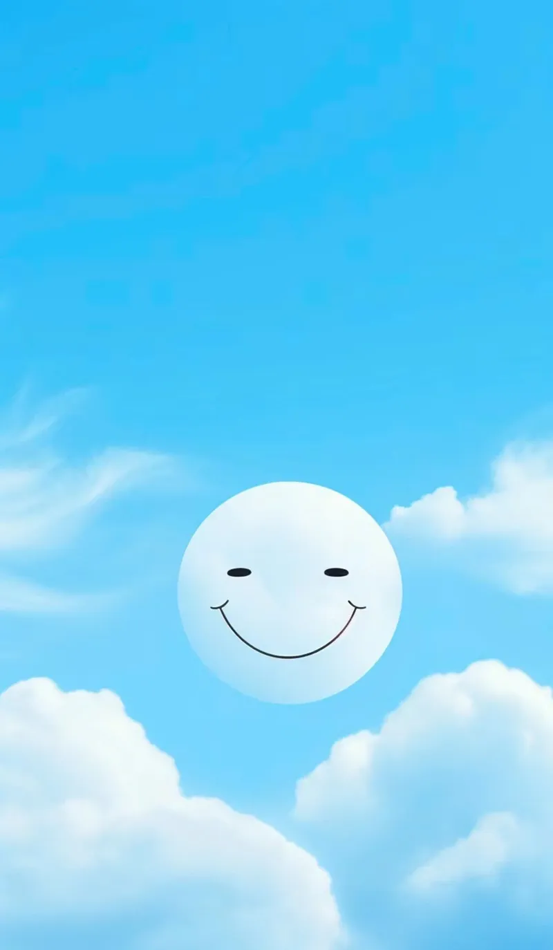 Một khuôn mặt cười trên bầu trời hình nền mặt cười cute