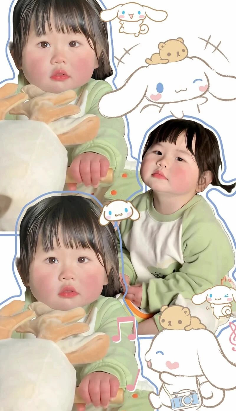 Một cô bé với một con thú nhồi bông ảnh nền em bé dễ thương