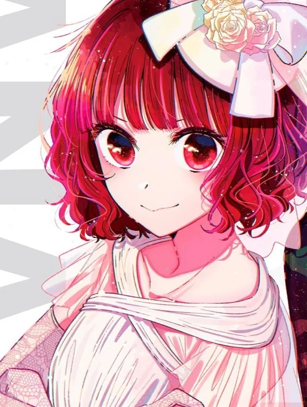 Ảnh arima kana hentai hình một cô gái có mái tóc đỏ mặc váy trắng và nơ