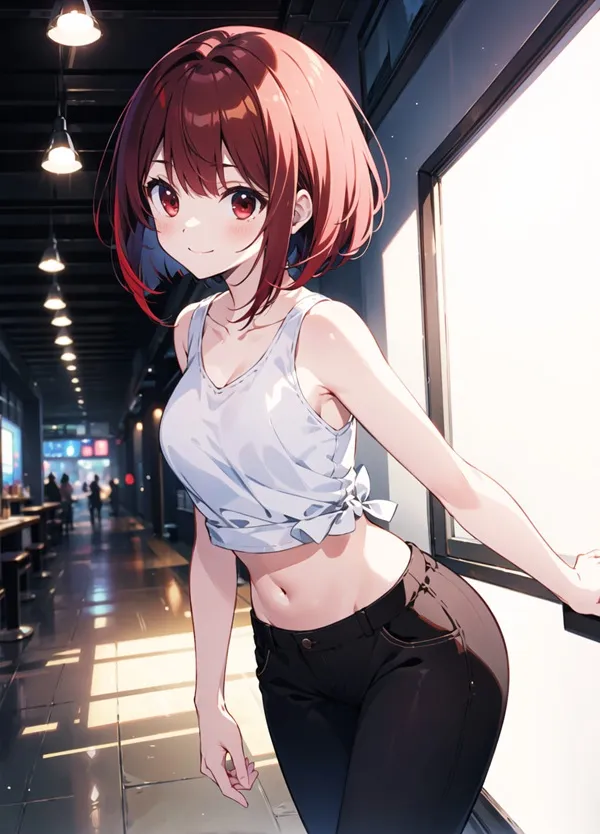Ảnh arima kana hentai có một người phụ nữ đang đứng cạnh cửa sổ