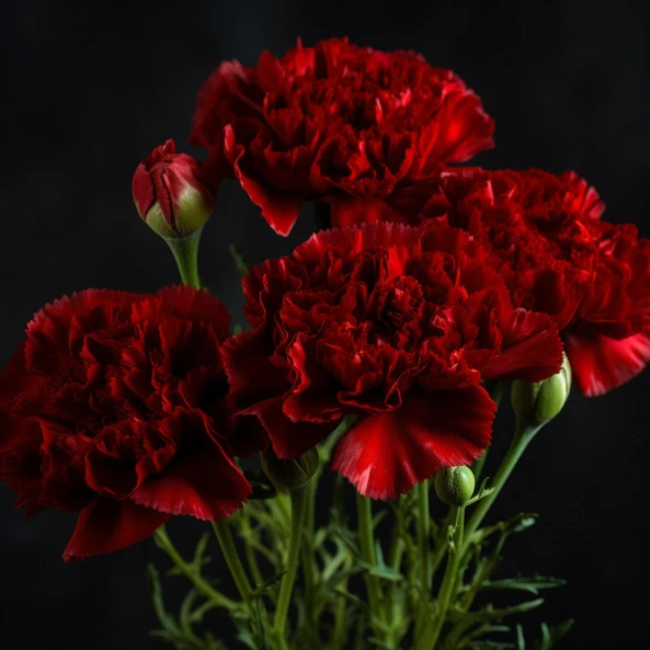 Red Carnationa Hoa trong một chiếc bình ảnh cẩm chướng