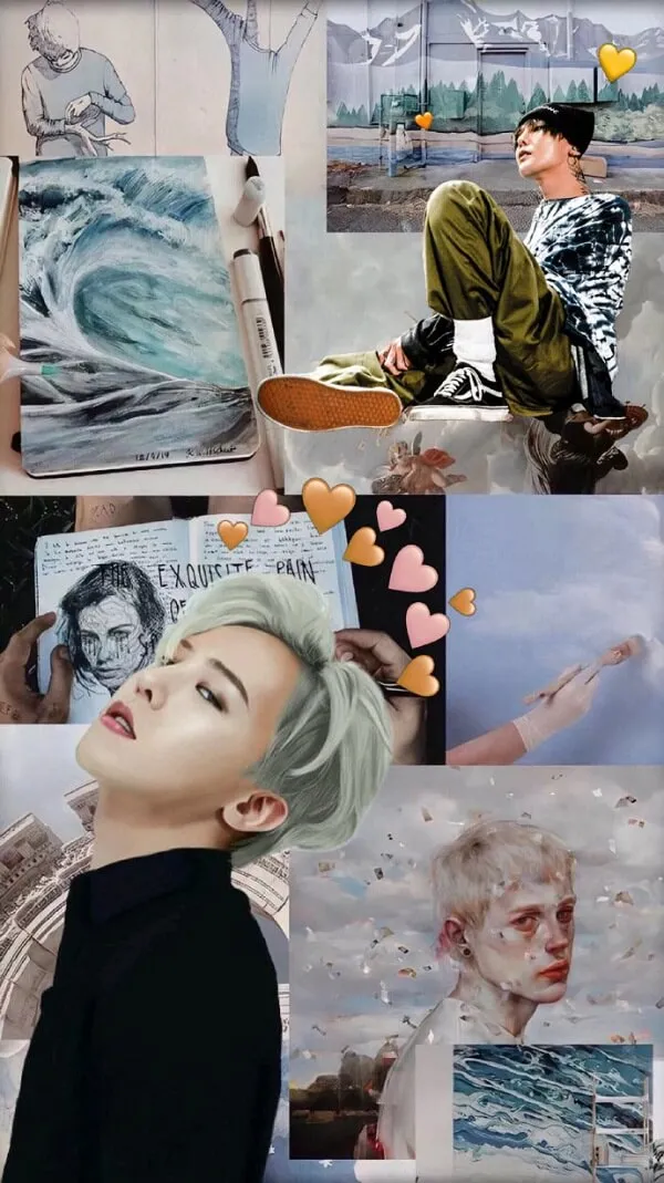 Ảnh của g-dragon đây là ghép một người phụ nữ ngồi trên băng ghế
