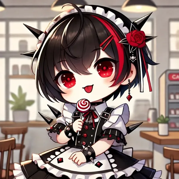 Ảnh ellen joe cute cô gái anime dễ thương với lollipop lolli