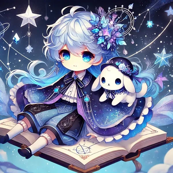 Hình ảnh hatsune miku đẹp nhất một cô gái ngồi trên cuốn sách mở với con chó