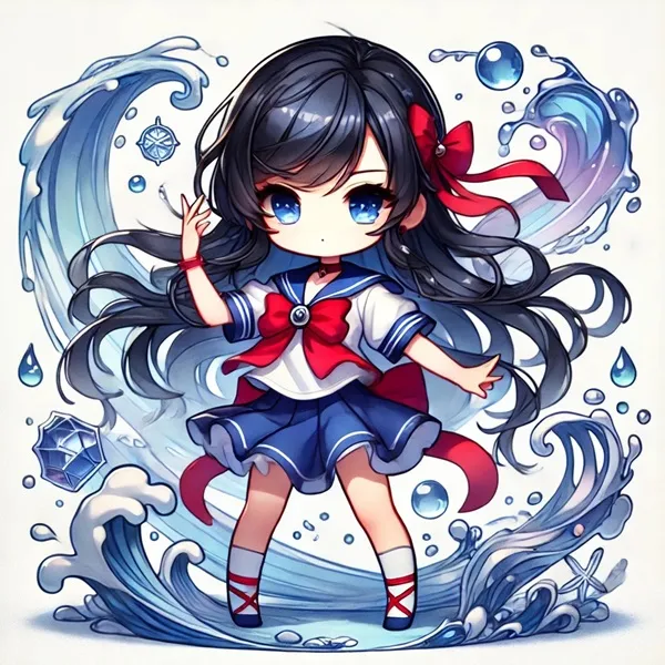Ảnh hino rei sexy một cô gái anime với mái tóc đen dài và đôi mắt xanh trong trang phục thủy thủ