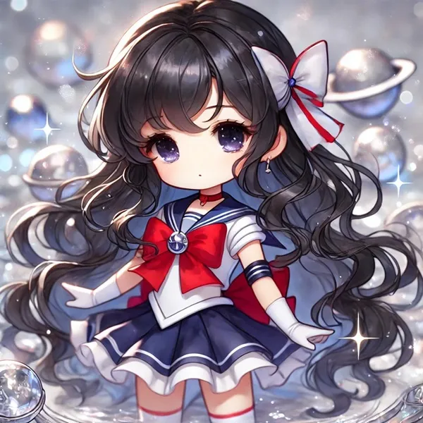 Ảnh hino rei sexy một cô gái anime với mái tóc đen dài mặc váy đỏ và trắng