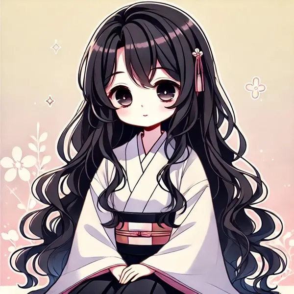 Ảnh hino rei sexy một cô gái anime với mái tóc đen dài mặc kimono trắng