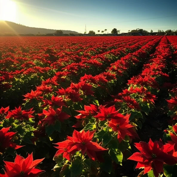 Poins in the Field at Sunset Photo ảnh hoa trạng nguyên