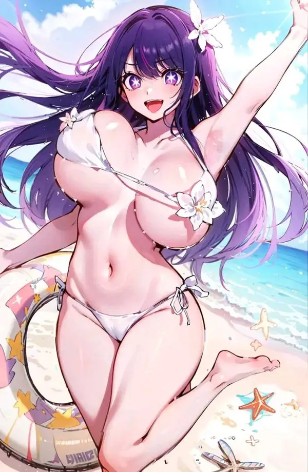 Hoshino ai bikini hình ảnh của một người phụ nữ mặc trên bãi biển