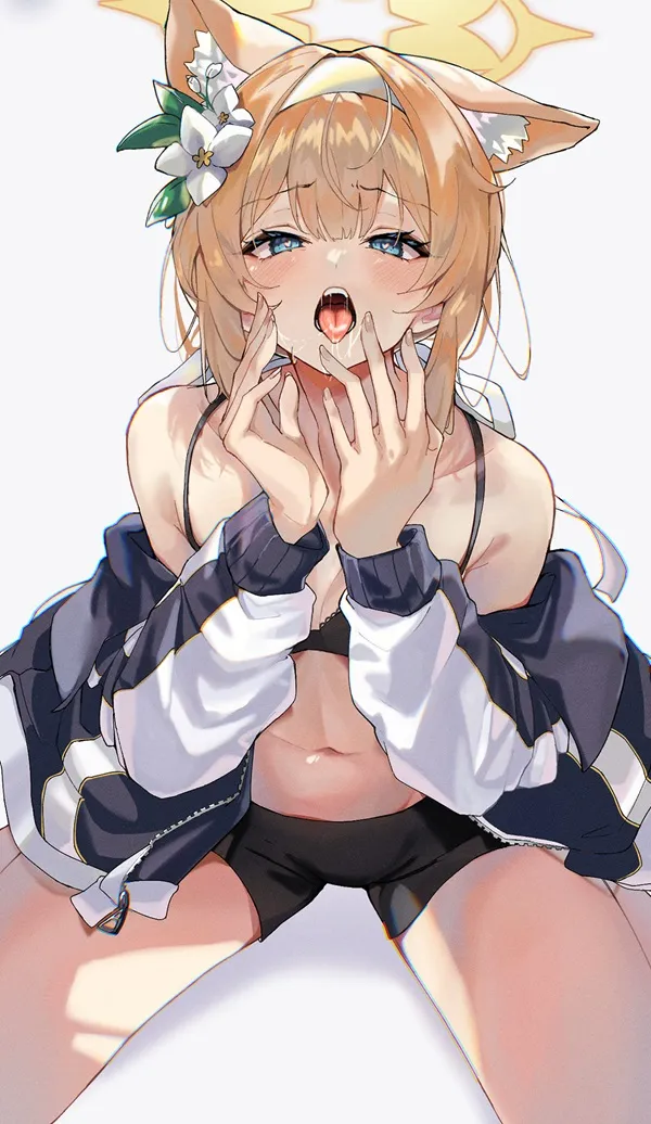Ảnh iochi mari cute họ là một vài nhân vật anime ngồi trên giường cùng nhau